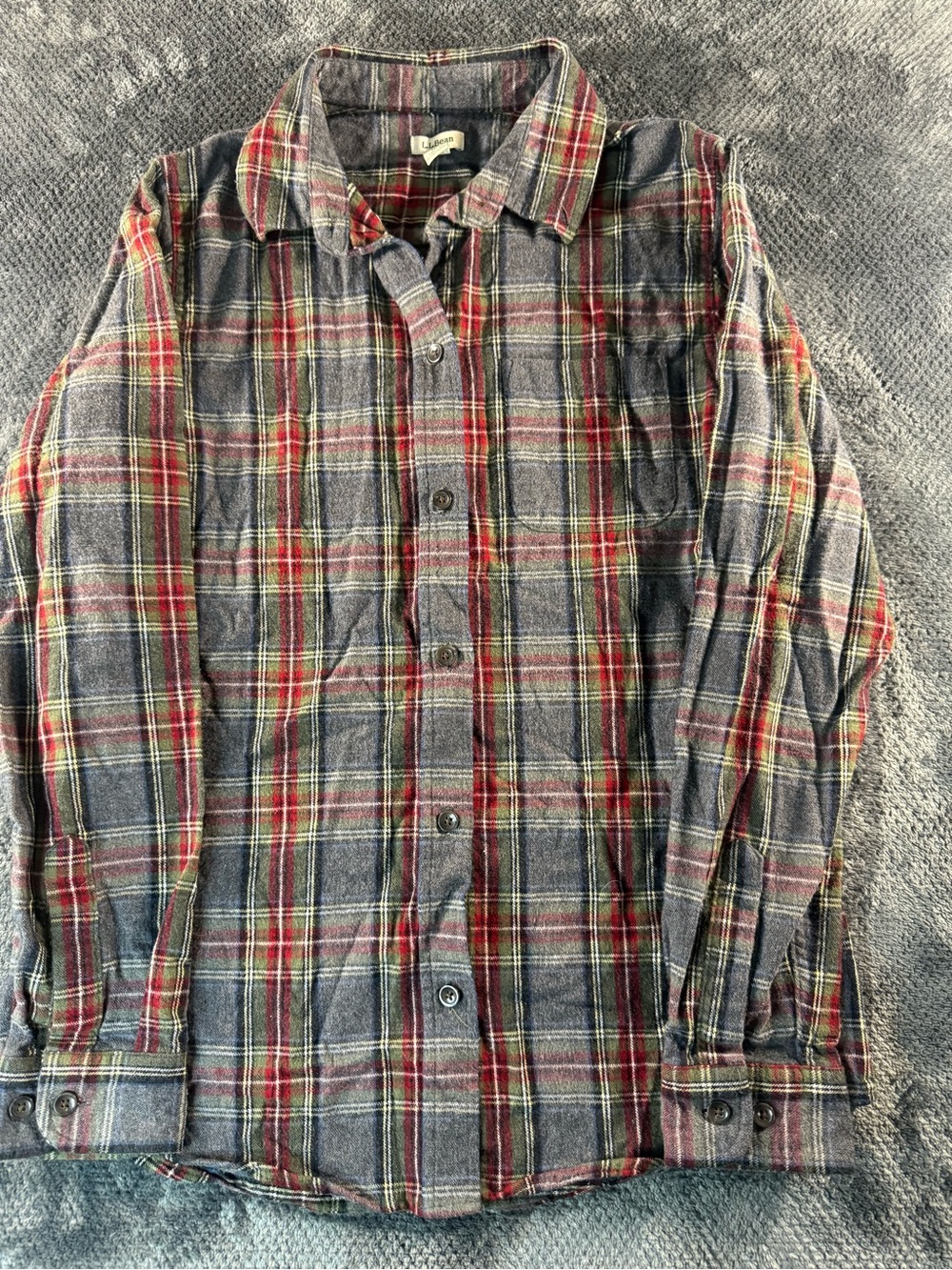 L.L.Bean Plaid Button-Front Flannel Shirt